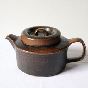 Arabia Finland Ruska Teapot Brown Ulla Procope Vintage Scandinavian